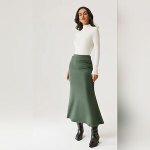 OGL Women's Maxi Skirt in Dark Olive